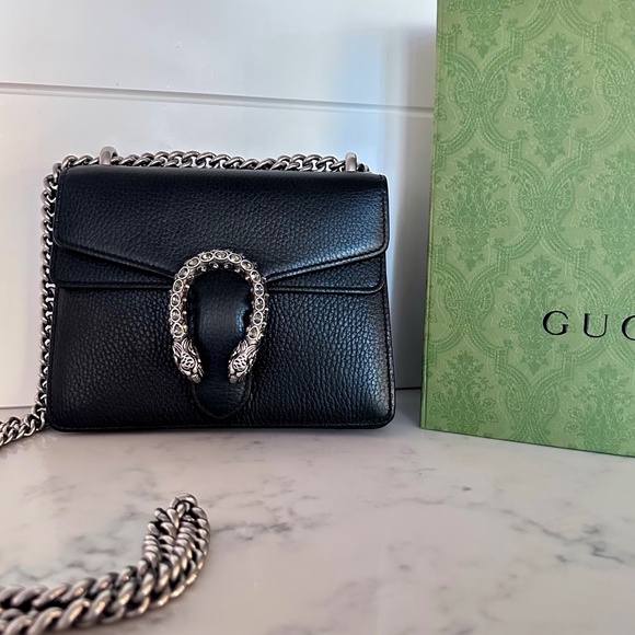 GUCCI Insane Dionysus Leather Crossbody Lock Front Handbag $3200!! w/ Box!! - Picture 2 of 9